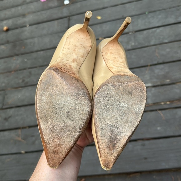 Jimmy Choo Nude Leather Pumps size 39 - Picture 4 of 7